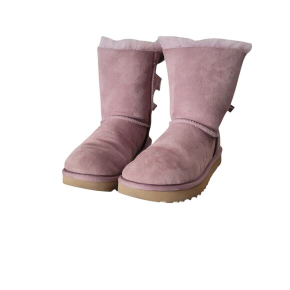 UGG Women’s Size 5 Mini Bailey Bow II Elderberry Comfort Boots Sheep Skin - Picture 11 of 14